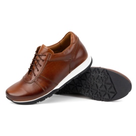 Olivier Zapatos con alzas hombre en piel con cordones Sport Style 408KZ + 3 cm marrón 4