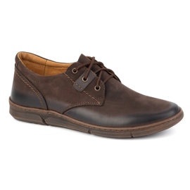 Olivier Zapatos con alzas hombre Casual con cordones piel 237KZ + 2,5 cm Marrón 2