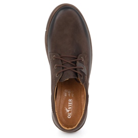 Olivier Zapatos con alzas hombre Casual con cordones piel 237KZ + 2,5 cm Marrón 7