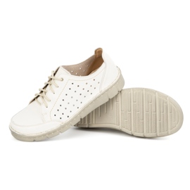 Kampol Zapatos mujer piel calada 403/19 crudo multicolor 3
