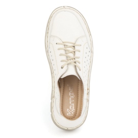 Kampol Zapatos mujer piel calada 403/19 crudo multicolor 4