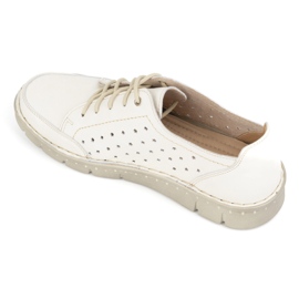 Kampol Zapatos mujer piel calada 403/19 crudo multicolor 6
