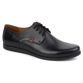 Zapatos Elegantes de Piel para Hombre KAMPOL Modelo 326 negro 2