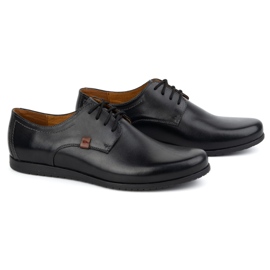 Zapatos Elegantes de Piel para Hombre KAMPOL Modelo 326 negro 3