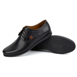 Zapatos Elegantes de Piel para Hombre KAMPOL Modelo 326 negro 4