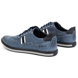 Polbut Zapatos casual hombre piel 1801B, azul marino multicolor 4