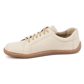 Olivier Zapatos de mujer minimalistas descalzos de piel modelo 1243 beige 4