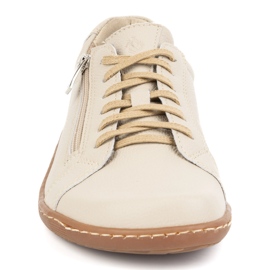 Olivier Zapatos de mujer minimalistas descalzos de piel modelo 1243 beige 5
