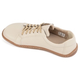 Olivier Zapatos de mujer minimalistas descalzos de piel modelo 1243 beige 8