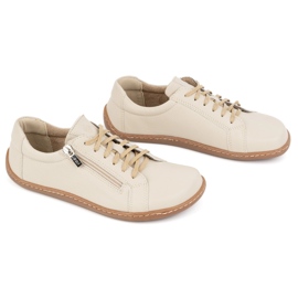 Olivier Zapatos de mujer minimalistas descalzos de piel modelo 1243 beige 9