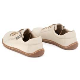Olivier Zapatos de mujer minimalistas descalzos de piel modelo 1243 beige 10