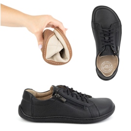 Olivier Zapatos minimalistas de mujer descalzos de piel modelo 1243 negro 8