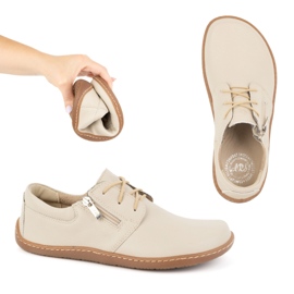 Olivier Zapatos de mujer descalzos minimalistas de piel 1244 beige 1