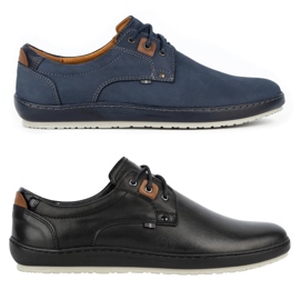 Kampol Zapatos casual hombre piel 24KAM negro 7