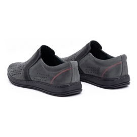 Olivier Zapatos mocasines hombre piel para verano 713MP gris 4