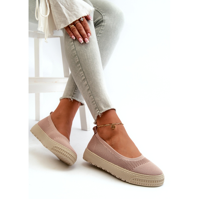 News Zapatillas sin cordones con plataforma para mujer, rosa rosado 3