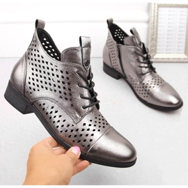 Botines mujer calados plateados Potocki SZ12091 plata 1 Botines mujer calados plateados Potocki SZ12091 plata 1