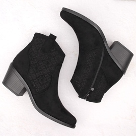 Botas cowboy caladas mujer serraje negro S.Barski HY42-944 2 Botas cowboy caladas mujer serraje negro S.Barski HY42-944 2