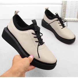 Zapatos slip-on mujer piel beige T.Sokolski J23-705 1