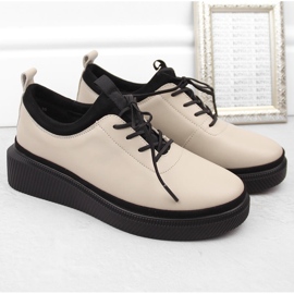 Zapatos slip-on mujer piel beige T.Sokolski J23-705 2