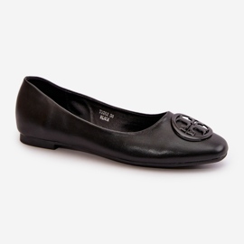 Bailarinas de mujer con decoración, piel ecológica, negro Rhodike 3