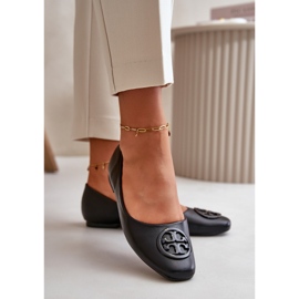 Bailarinas de mujer con decoración, piel ecológica, negro Rhodike 7