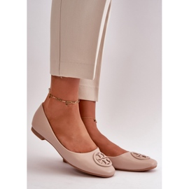 Bailarinas De Mujer Con Adorno De Piel Ecológica Rhodike Beige 1