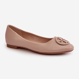 Bailarinas De Mujer Con Adorno De Piel Ecológica Rhodike Beige 3