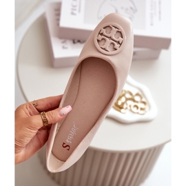 Bailarinas De Mujer Con Adorno De Piel Ecológica Rhodike Beige 7