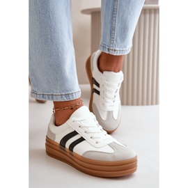 Zapatillas Mujer Plataforma Nesonice Blancas y Grises blanco 5