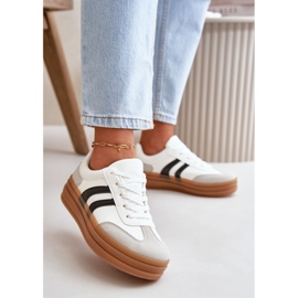 Zapatillas Mujer Plataforma Nesonice Blancas y Grises blanco 3