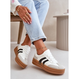 Zapatillas Mujer Plataforma Nesonice Blancas y Grises blanco 8