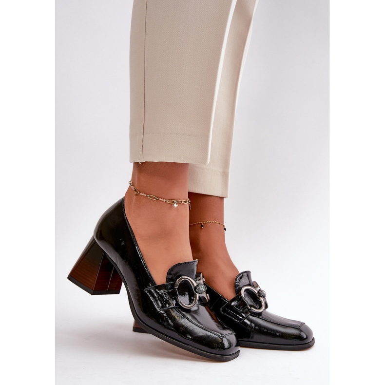 Salón Piel Con Decoración Negro Laura Messi 2845 1