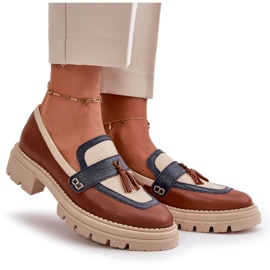 Mocasines Mujer Piel Marrón Laura Messi 2835 9