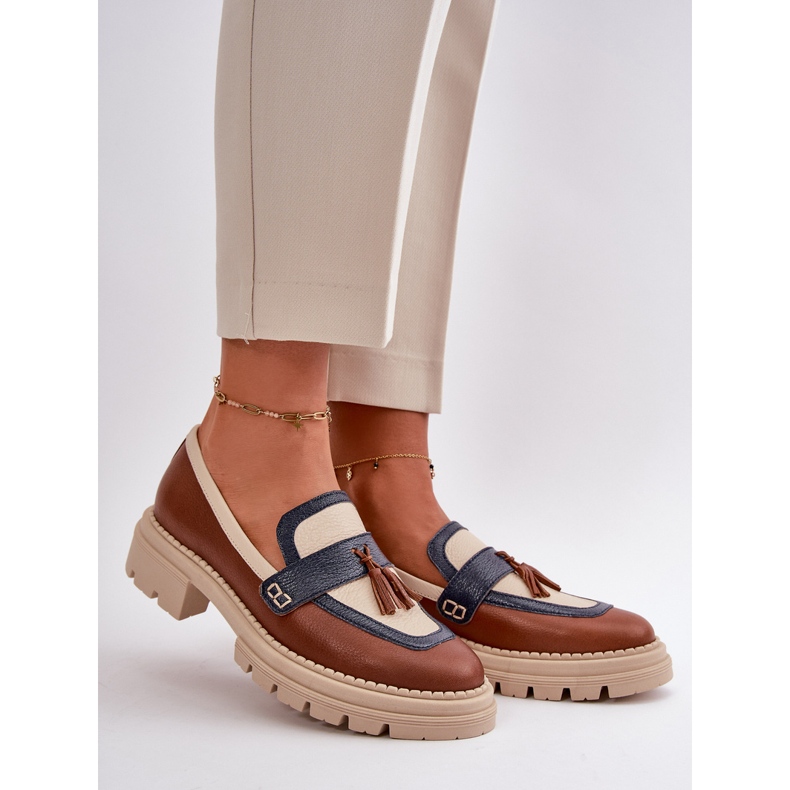 Mocasines Mujer Piel Marrón Laura Messi 2835 1