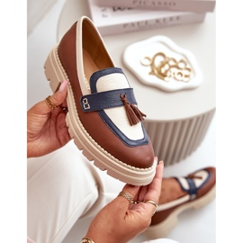 Mocasines Mujer Piel Marrón Laura Messi 2835 8
