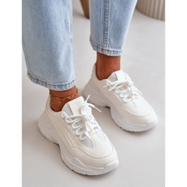 Zapatillas Deportivas de Mujer, Deportivas con Suela Gruesa, Blancas Lerila blanco 7