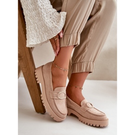 Mocasines Mujer Ante Ecológico Detalle Brillantes Beige Avellina 7