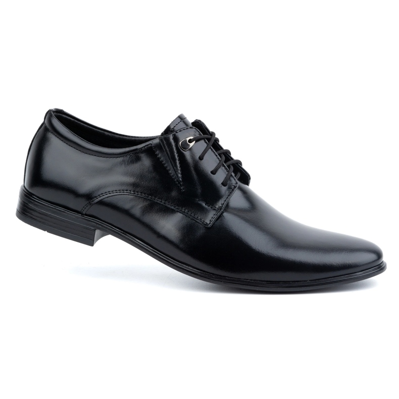 Olivier Zapatos formales de hombre en piel con cordones, elegantes 304LU, negro 1