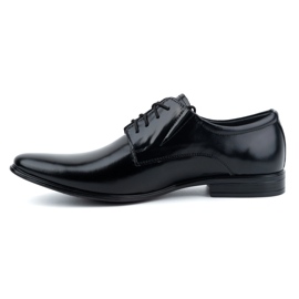 Olivier Zapatos formales de hombre en piel con cordones, elegantes 304LU, negro 2