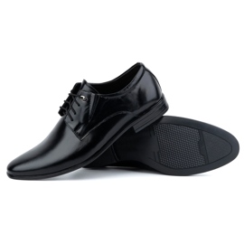 Olivier Zapatos formales de hombre en piel con cordones, elegantes 304LU, negro 4