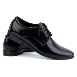 Olivier Zapatos formales de hombre en piel con cordones, elegantes 304LU, negro 5