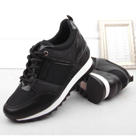 Deportiva mujer cuña negra Vinceza 10733 negro 3