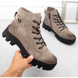 Botines caqui de mujer Potocki SZ12168 verde 1