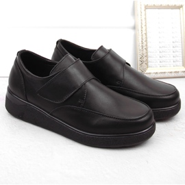 Zapatos de mujer de piel con velcro, negro, T.Sokolski J24-441 2