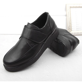 Zapatos de mujer de piel con velcro, negro, T.Sokolski J24-441 3