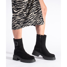 Botas negras de mujer con suela gruesa negro 1