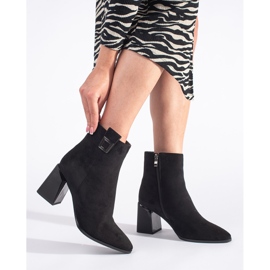 Goodin Botines de ante negro en el poste 1