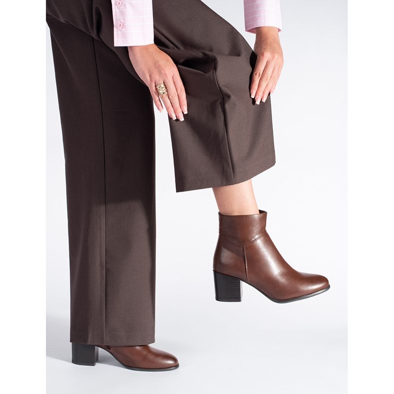 Botines marrones de tacón de Sergio Leone marrón 2