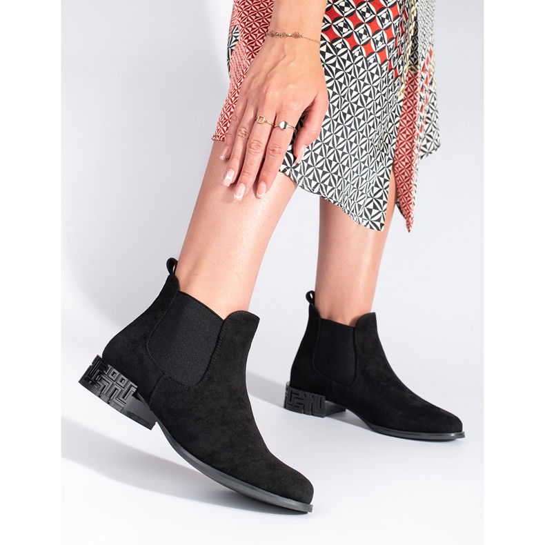 Botas Chelsea negras con tacón decorativo de Sergio Leone negro 2